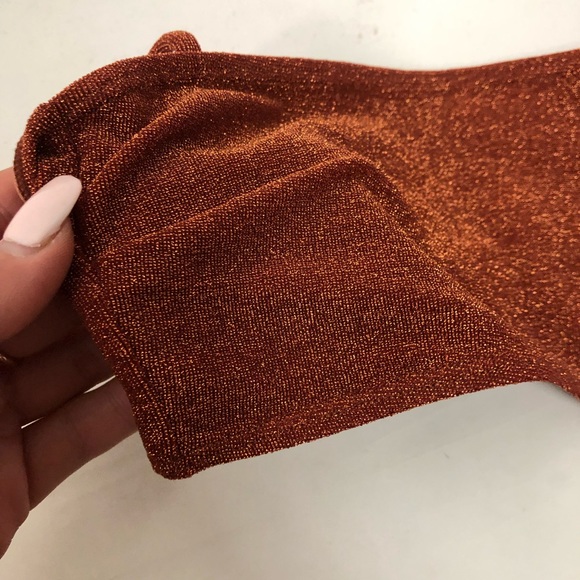 Nookie Beach Lolita Lurex Bikini Swimsuit Copper - Picture 3 of 10